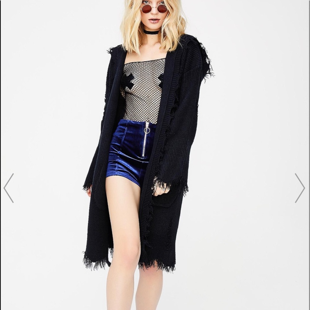❌SOLD❌ Dolls kill perfectly flawed hooded cardigan - Picture 5 of 6